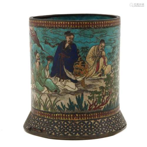 A Cloisonne Brush Pot