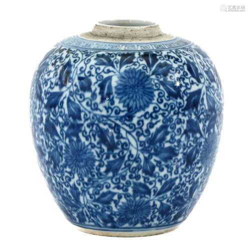 A Blue and White Ginger Jar