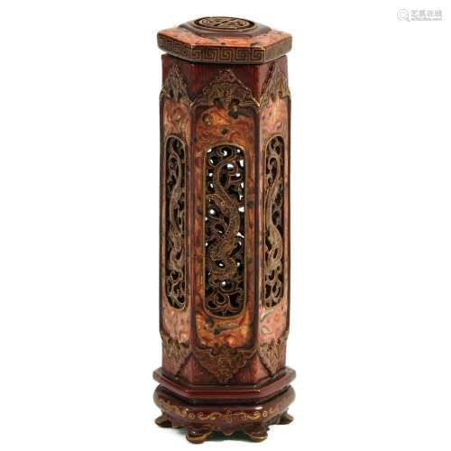 A Faux de Bois Decor Censer