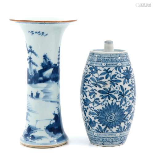 A Chinese Vase and Water Pot