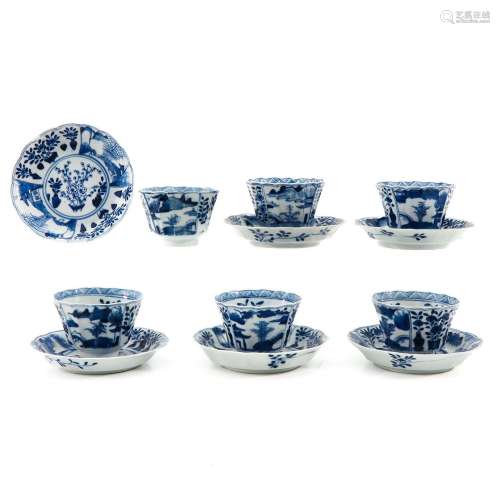 A Collection of 6 Cups and Saucers