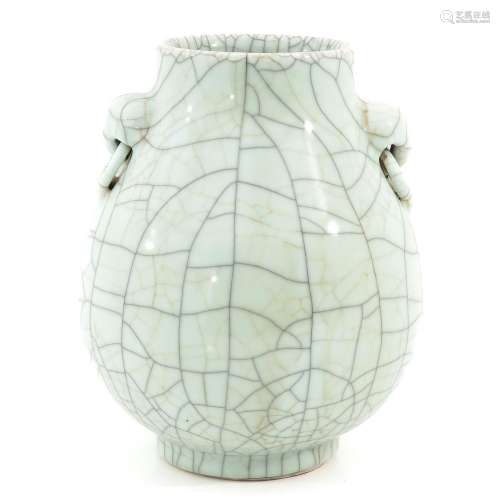 A Celadon Hu Vase