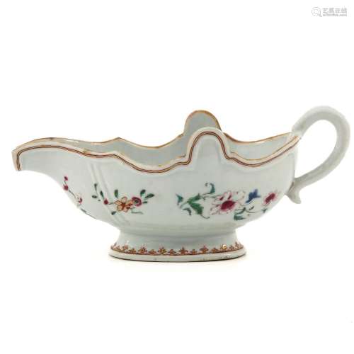 A Famille Rose Gravy Boat