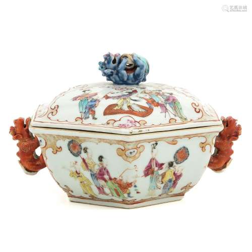 A Famille Rose Tureen and Cover