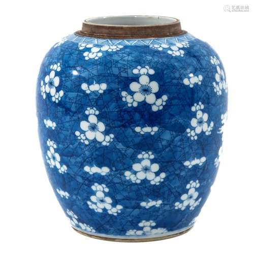 A Blue and White Ginger Jar