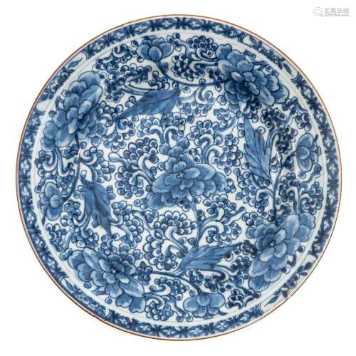 A Blue and White Plate