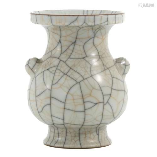 A Small Crackleware Decor Vase