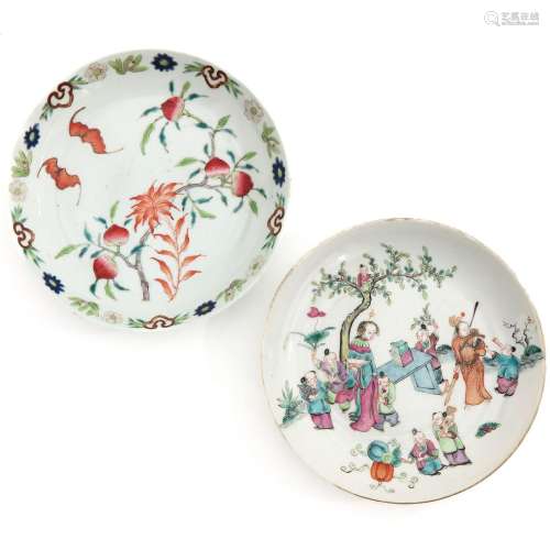 A Lot of 2 Polychrome Decor Plates