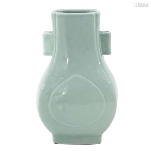 A Celadon Hu Vase
