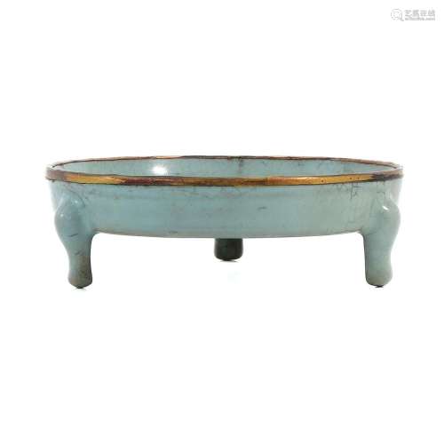 A Celadon Tripod Censer