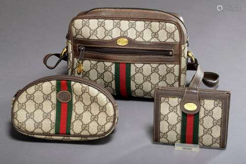 3 Various pieces Gucci "Ophedia" shoulder bag cosm...