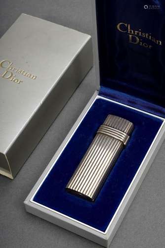 Silver plated Christian Dior lighter "Les Briquets"...