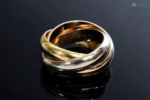 Cartier ring tricolour gold 750 from the series "Trinit...