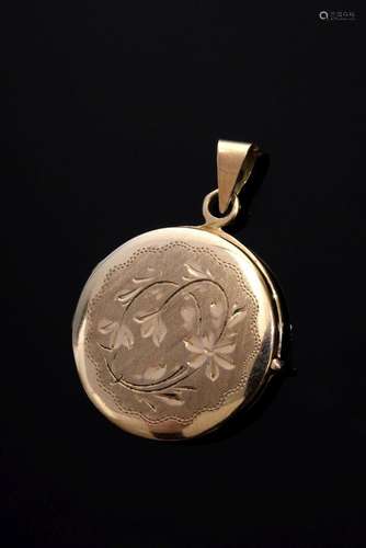 Antique RG 585 medallion with floral engraving7