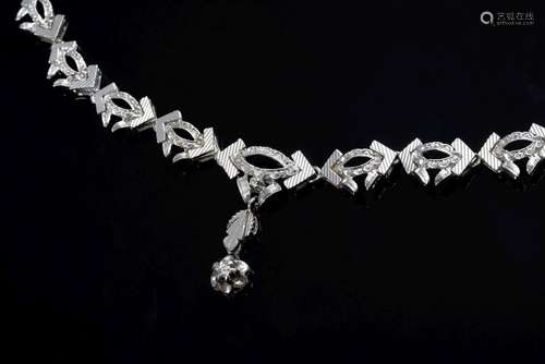 WG 750 necklace with brilliant-cut diamond (ca. 0.02ct/SI/CR...