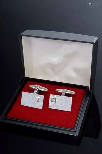 WG 585 cufflinks with octagonal diamonds (add. approx. 0.03c...