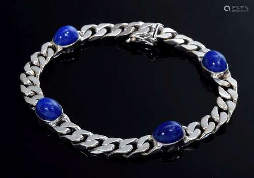 Massive WG 585 flat plate bracelet with lapis lazuli bones 3...