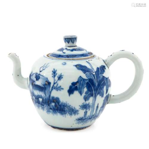 A Blue and White Teapot