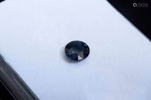 Round faceted sapphire approx. 1ct