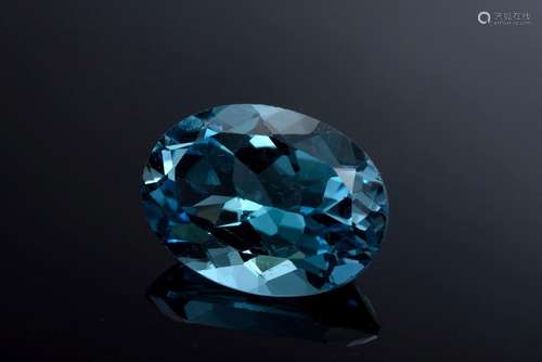 Oval faceted gemstone "sky blue" approx. 11ct