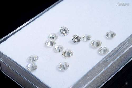 13 Various unset diamonds total approx. 2.5ct/VSI-P2/CR-C