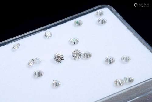 17 Various unmounted brilliants total approx. 1.5ct/VSI-P2/W...