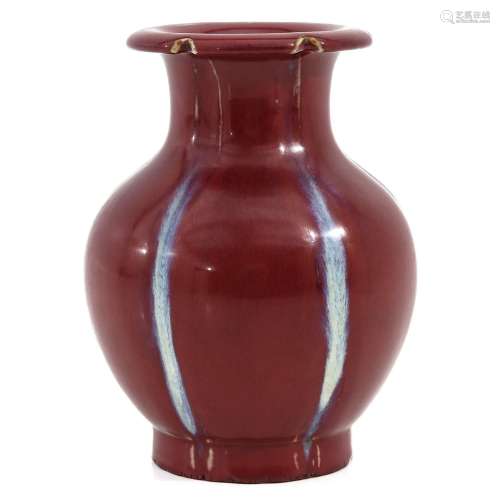 A Sang de Boeuf Decor Vase