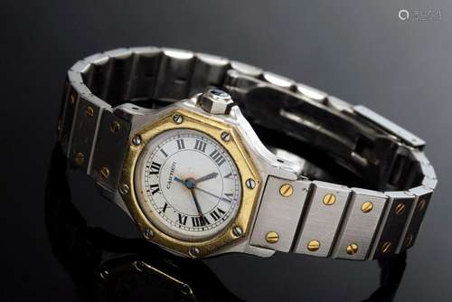 Cartier "Santos Octagon" ladies' wristwatch steel ...