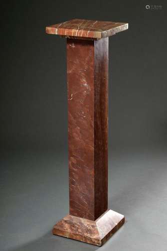 Simple sculpture column of brownish veined marble around 192...