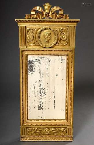 Console mirror with medallion "Portrait of Caesar"...