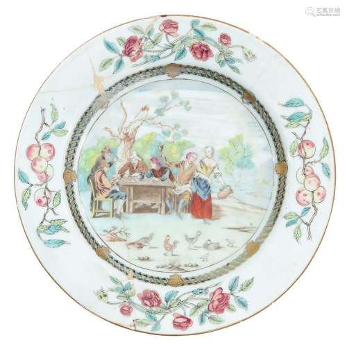 A Famille Rose Plate