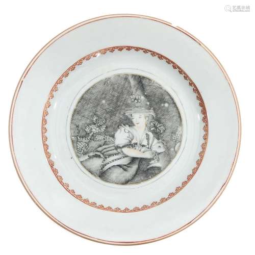 An Encre De Chine Decor Plate