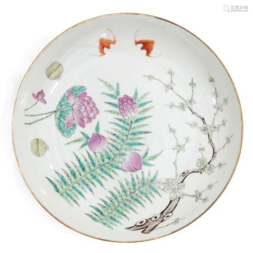 A Famille Rose Plate