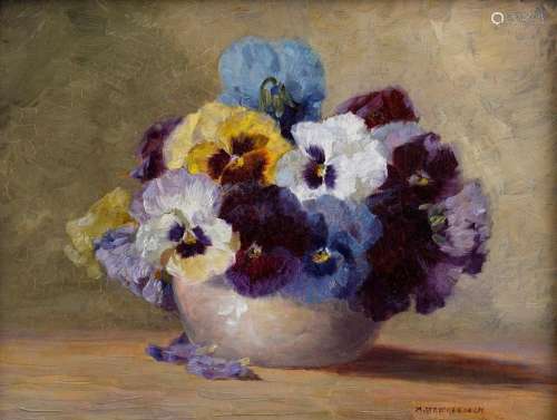 Streckenbach Max (1863-1936) "Pansy Flower"