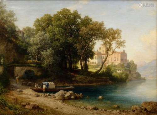 Pohle Hermann (1831-1901) "Southern Villa by the Lake&q...
