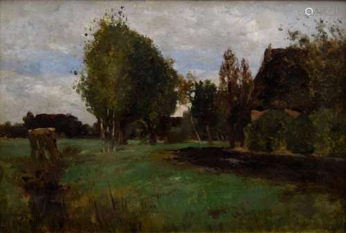Herbst Thomas (1848-1915) "Outskirts of a village in No...