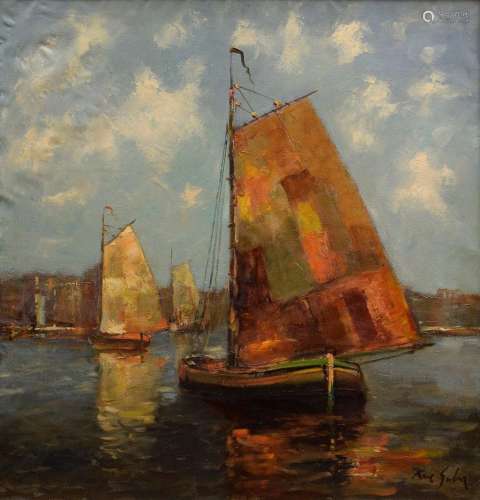 Guba Rudolf (1884-1950) "Sailors in front of port"