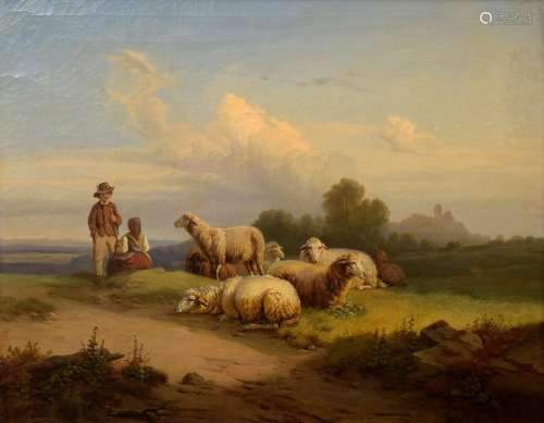Verboeckhoven Eugène Joseph (1799-1881) "Flock of sheep...