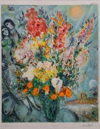 Chagall Marc (1887-1958) "Bouquet de Fleurs"