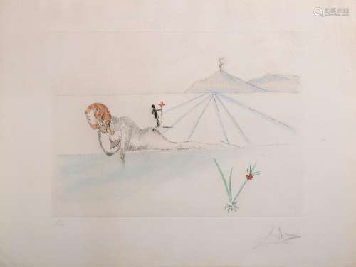 Dalí Salvador (1904-1989) "Reclining"