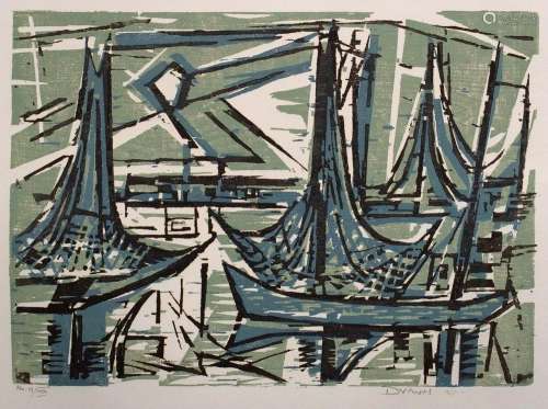 Drewes Werner (1899-1985) "Fish Fleet at Twilight"...