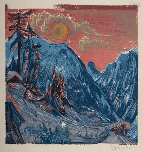 Kirchner Ernst-Ludwig (1880-1938) "Winter Moon Night&qu...