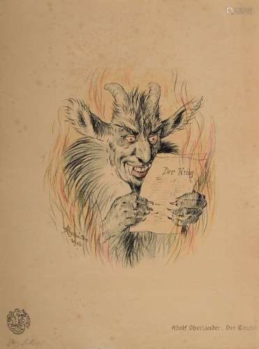 Oberländer Adolf (1845-1923) "The Devil" 1916