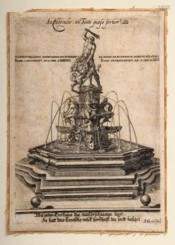 Grimm Simon (17th c.) "Hercules Fountain in Augsburg&qu...