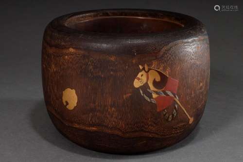Japanese wooden hibachi with lacquer decorations "toys&...