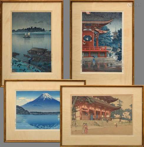 2 Various woodblock prints: Hasui Kawase (1883-1957) "R...