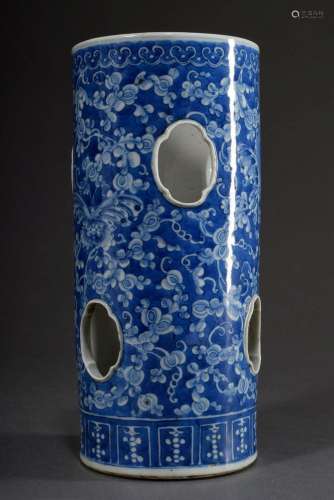Chinese porcelain hat stand with blue painting "Butterf...