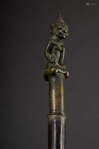 Tattooing needle with figural attachment "demon" m...