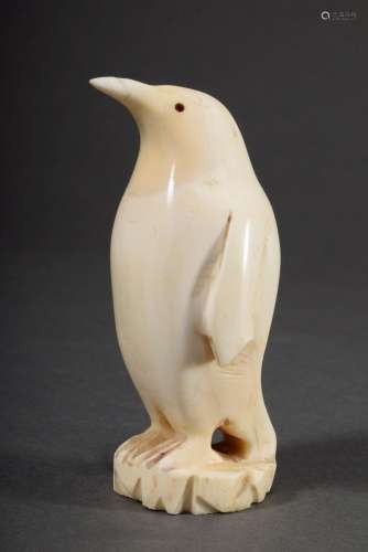 Scrimshaw "Penguin" of carved whale tooth with wha...