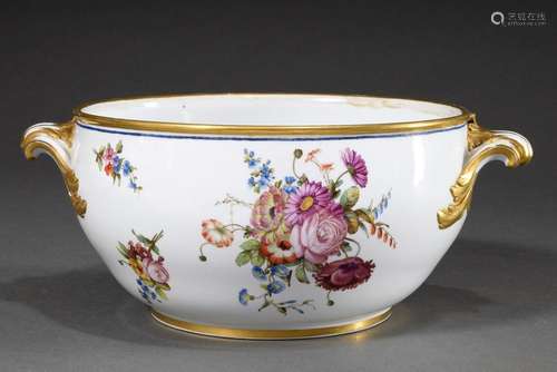 Round porcelain vegetable bowl with flawless painting "...